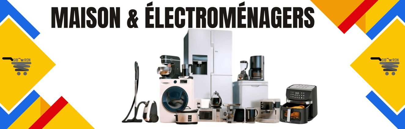 Gamme d'appareils électroménagers comprenant un réfrigérateur, une machine à café et un aspirateur.