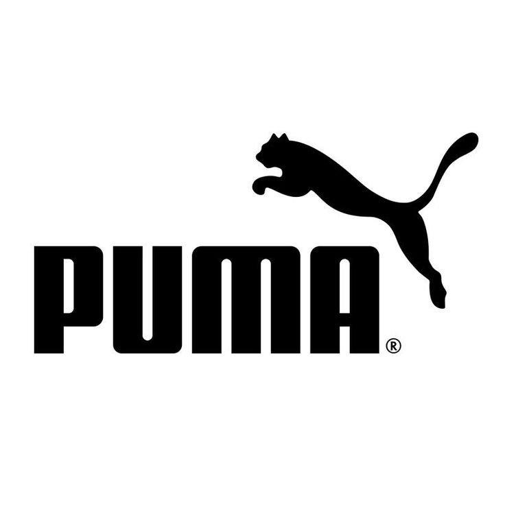 Logo de Puma représentant un puma sautant avec le nom de la marque en dessous.